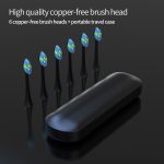 فرشاة أسنان سونيك مخصصة قابلة لإعادة الشحن عبر USB مع مؤقت ذكي وشحن سريع مع حامل